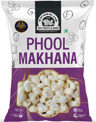 WONDERLAND Phool Makhana 300g | Healthy Snacks | Rich Calcium Phool Makhana Lotus Seeds(Makhana)(300 g)