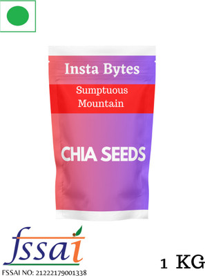 Insta Bytes Sumptuous Mountain Raw Chia for Weight loss Management, with Omega 3, Fiber Chia Seeds(1 kg)