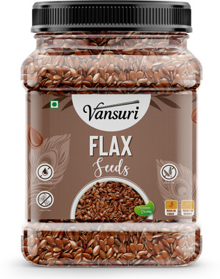 VANSURI Raw Flax seeds Rich in Omega 3, Zinc & Protein/ Alsi Seeds Brown Flax Seeds(250 g)