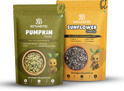 BOTANBITES PUMPKIN & SUNFLOWER SEEDS PACK OF 2 Mixed Seeds(2 x 0.25 kg)