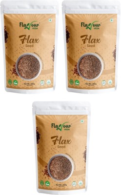 Flavour Veda Raw with Omega-3 | Supports Weight Loss Brown Flax Seeds(600 g, Pack of 3)