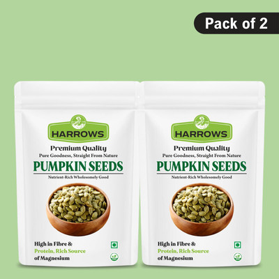 Harrows Harrows Raw Pumpkin Seeds – High Protein, Fiber-Rich Superfood Snack Pumpkin Seeds(2 x 100 g)