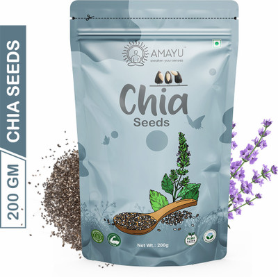AMAYU Raw for Weight Loss with Omega 3 , Zinc & Fiber, Calcium Rich Chia Seeds(200 g)