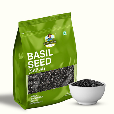 Jewel Farmer Basil Seeds I Tukmaria Seeds I Sabja Seeds your Summer Savior Basil Seeds(500 g)