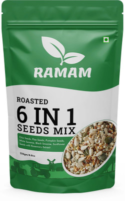 Ramam Premium 6-in-1 Super Seeds Mix |Roasted & Ready-to-Eat |High Protein & Fiber | Mixed Seeds(250 g)