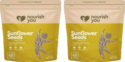 Nourish You Sunflower Seeds | Rich in Calcium, Fibre and Protein | 100g Each Sunflower Seeds(2 x 100 g)