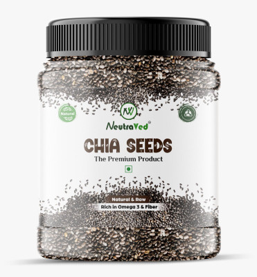 NeutraVed Chia Seeds 500gm | Raw Chia Seeds for weight Loss with Omega 3, Calcium & Fiber Chia Seeds(500 g)