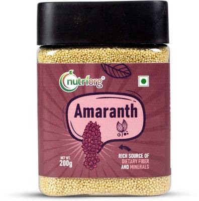 Nutriorg Amaranth (Rajgira) Seeds 200g | Rich in Fiber and Protein | Gluten Free Grain Amaranth Seeds