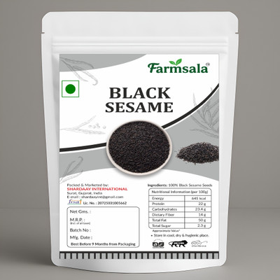 farmsala Farmsala Natural Premium Black Sesame Seeds 100 Grm / Kala Till Black Sesame Seeds(100 g)