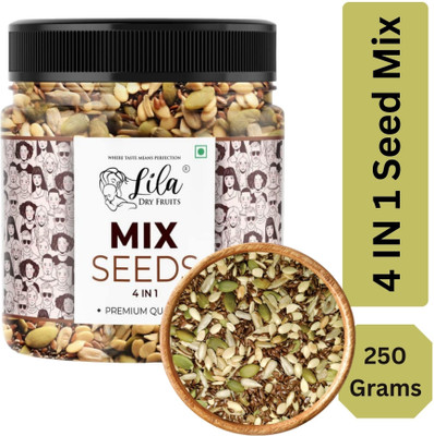 lila dry fruits 4 IN 1 Superseed Mix(Chia/Pumpkin/Sunflower/Flax) 250gms Jar Pack Mixed Seeds(250 g)