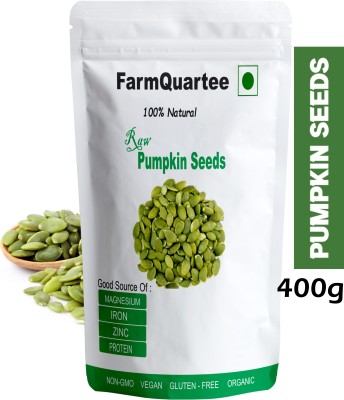 FarmQuartee Raw Pumpkin Seeds Loaded Protein and Fibre Rich Superfood for Boost Immunity Pumpkin Seeds(400 g)