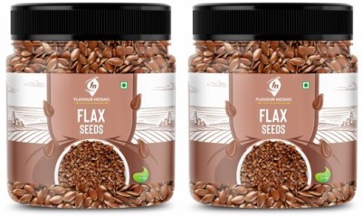 Flavour Mosaic Flax Seeds - Rich in Protein, Iron & Fibre, ( Pack of 2) Brown Flax Seeds(500 g, Pack of 2)