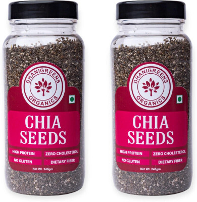 Dhanigreens Organics Raw Chia Seeds(2 x 240 g)