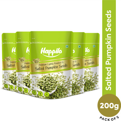 Happilo Premium Lightly Salted & Roasted Pumpkin Seeds for Healthy Diet, Rich In Fiber Pumpkin Seeds(5 x 0.2 kg)