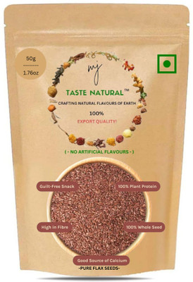 MJ TASTE NATURAL Flax Seeds Rich In Omega 3 Calcium & FattyAcid | Patasan Beej Raw Product of IN Brown Flax Seeds(100 g)