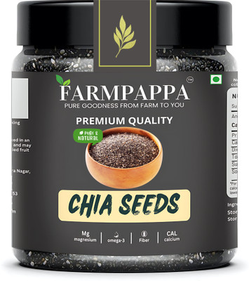 FARMPAPPA Raw Chia Seeds for Weight Loss with Omega 3 ,Zinc and Fiber,Calcium Rich/protein Chia Seeds(250 g)
