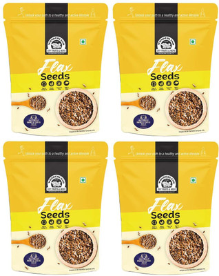WONDERLAND Raw Flax Seeds, 1kg (Pack of 4 x 250g) Brown Flax Seeds(4 x 250 g)