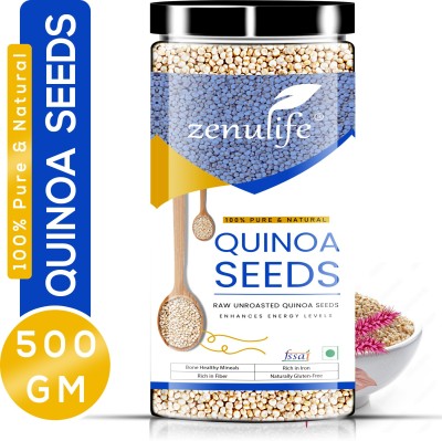 zenulife Raw Unroasted White Quinoa Seeds for Weight loss Management Quinoa Seeds(500 g)