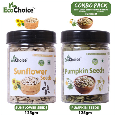 Ecochoice Pumpkin & Sunflower Combo for Weight Loss (2x125g) Pumpkin Seeds, Sunflower Seeds(2 x 62.5 g)