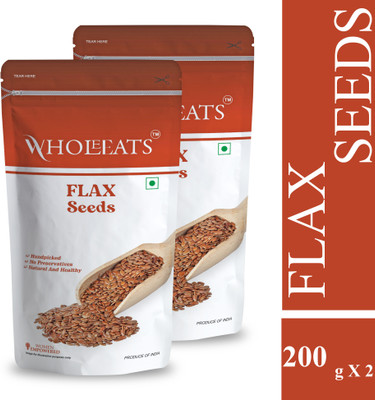 wholeeats Raw Flax Seeds | Flax Seeds Brown Flax Seeds(2 x 200 g)