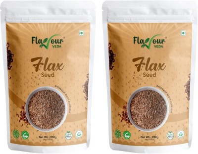 Flavour Veda Raw, Omega-3 Rich | Ideal for Weight Loss Brown Flax Seeds(400 g, Pack of 2)