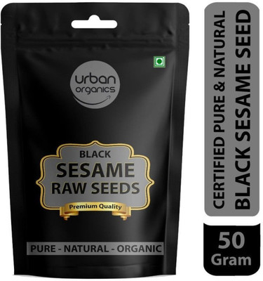 Urban Organic Black Sesame Seeds Fresh and Natural |Kaale Til| Kali Till| Sesame- Black Sesame Seeds(50 g)