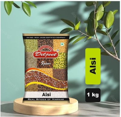 DILJEET SPICES 1Kg Raw Flax Seeds |Raw Alsi Brown Flax Seeds(1000 g)