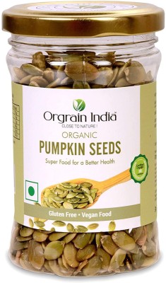 Orgrain India Organic Pumpkin Seeds, 140 gm| Diet Snacks | AAA Grade Pumpkin Seeds for Eating Pumpkin Seeds(140 g)