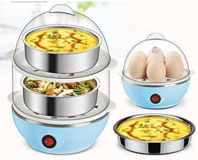 NHOUSE Double Layer Electric Egg Boiler NY-EGG Egg Cooker(14 EGGS) Egg Cooker(Blue, Pink, 14 Eggs)