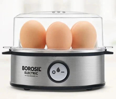 BOROSIL BEB01 BEB01 Egg Cooker(Silver, Black, 7 Eggs)