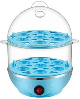 BK 10 IMPORT & EXPORT Eggs Device Multifunction Poach Boil Electric Compact Stylish Electric Stainless Steel double Egg Boiler Omlet Maker 14 Egg Cooker k egg Egg Cooker(Blue, 14 Eggs)