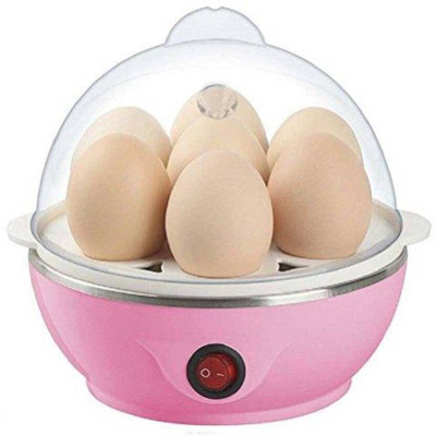 Prisha Enterprise Stainless Steel 7 Egg Plastic Egg Boiler (Multicolored 7 Egg) Egg Cooker(Multicolor, 7 Eggs)