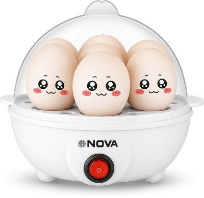 NOVA White Electric Egg Boiler NEC 153O/03 Egg Cooker(White, 7 Eggs)
