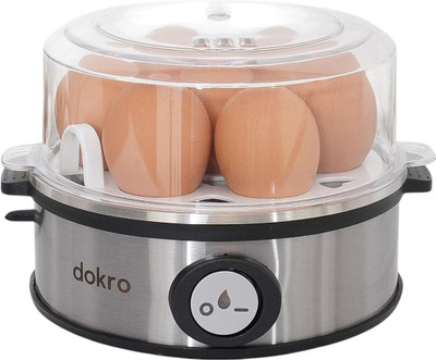 dokro Electric Egg Boiler, 360-Watt | Boils up to 7 Eggs | 3 Boiling Modes | Stainless Steel Egg Cooker(Silver, 7 Eggs)