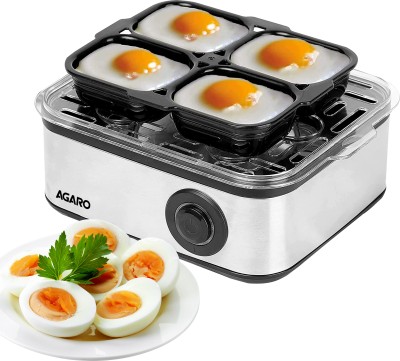 AGARO Grand Egg Boiler And Poacher,2-in1 Boils 8 Eggs, Poach 4 Eggs, Egg Cooker(8 Eggs)