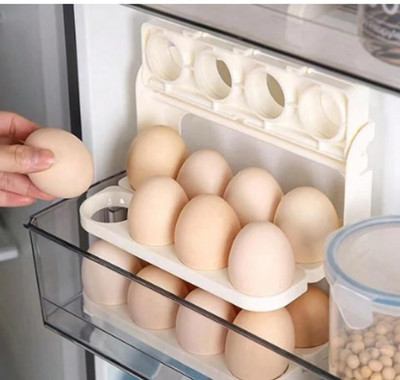 CLVMART Plastic Egg Container  - 2 dozen(Off White)