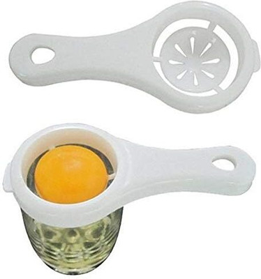 Euclid Egg Yolk Separator Safe Practical Hand Egg Tools Plastic Egg Separator(White, Pack of 2)