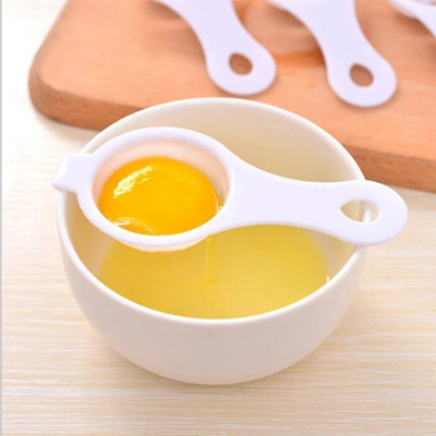 Oblivion Egg Yolk Separator Egg White Filter Strainer Spoon Divider for Baking & Cooking Plastic Egg Separator(White, Pack of 1)