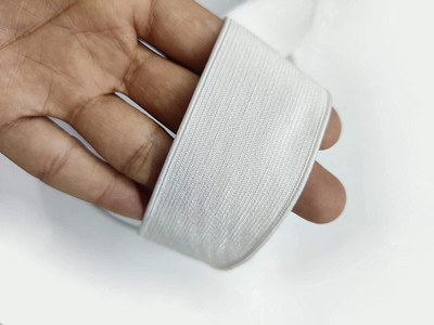 FeelBlue Knitted White Elastic(15 m)