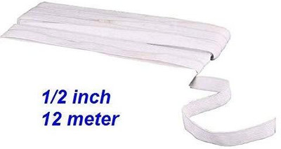 REENA Elastic Thread and Cord White Elastic(12 m)