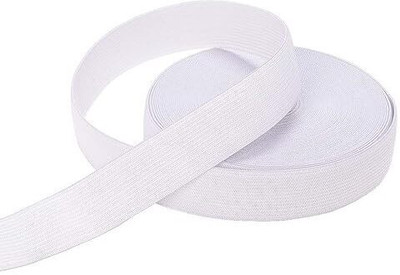 Vardhant Knitted White Elastic(25 m)