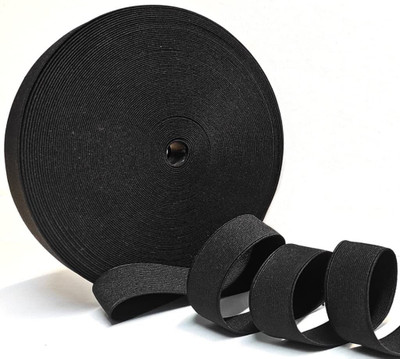 Little Smile Woven Black Elastic(5 m)