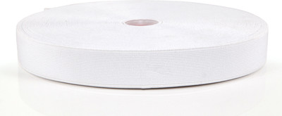 3tee Woven White Elastic(25 m)