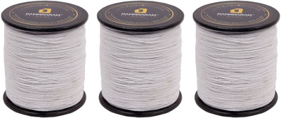 DAMODARAM Elastic Thread and Cord White Elastic(300 m)