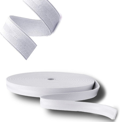 Aakriti Woven White Elastic(50 m)