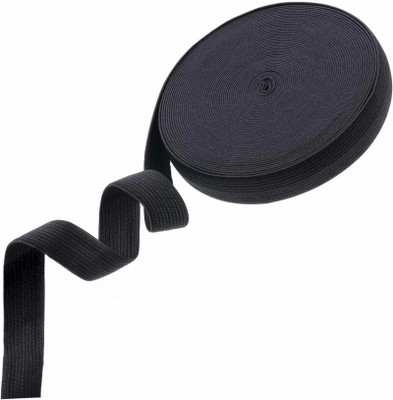 PINACO INDIA Braided Black Elastic(10 m)