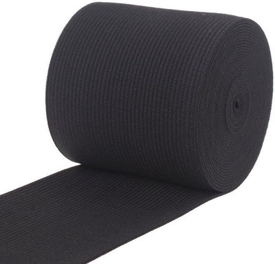 elastica Knitted Black Elastic(5 m)