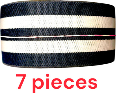 elastica Elastic Thread and Cord Black, White Elastic(5 m)