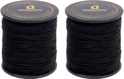 DAMODARAM Elastic Thread and Cord Black Elastic(200 m)
