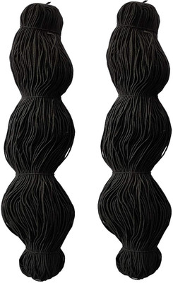 M Fabrics Elastic Thread and Cord Black Elastic(20 m)